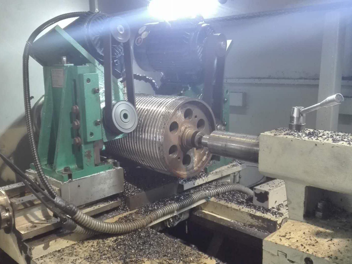 滾筒數控旋風銑（改造版）江蘇客戶現場