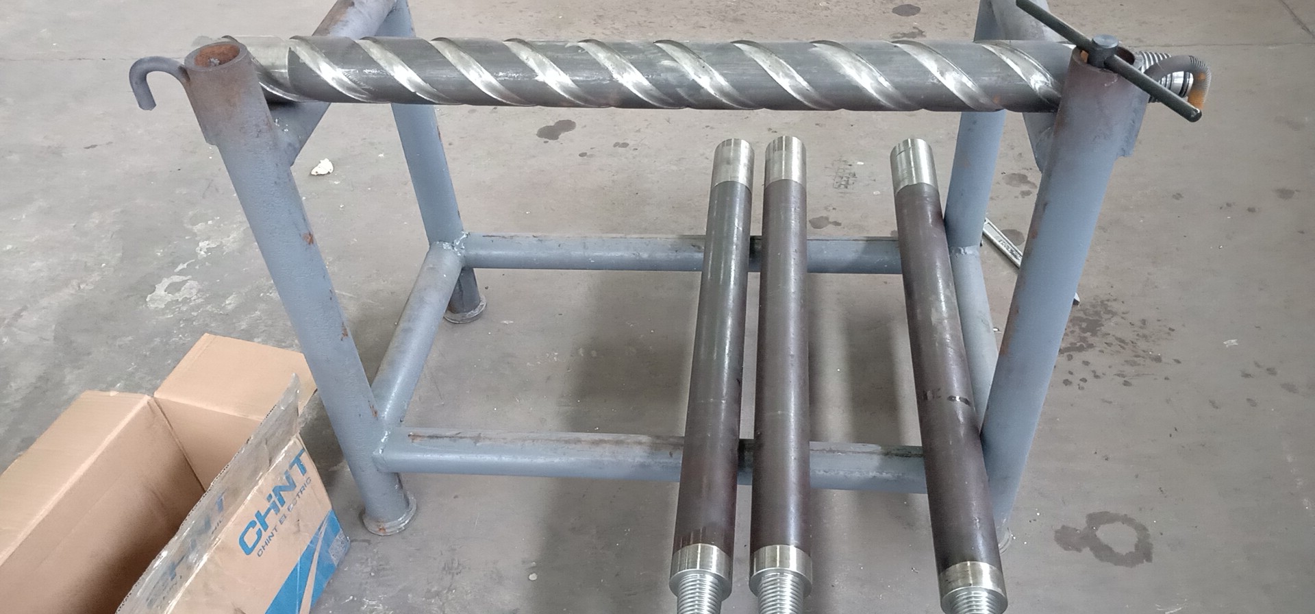 刻槽鉆桿客戶現場